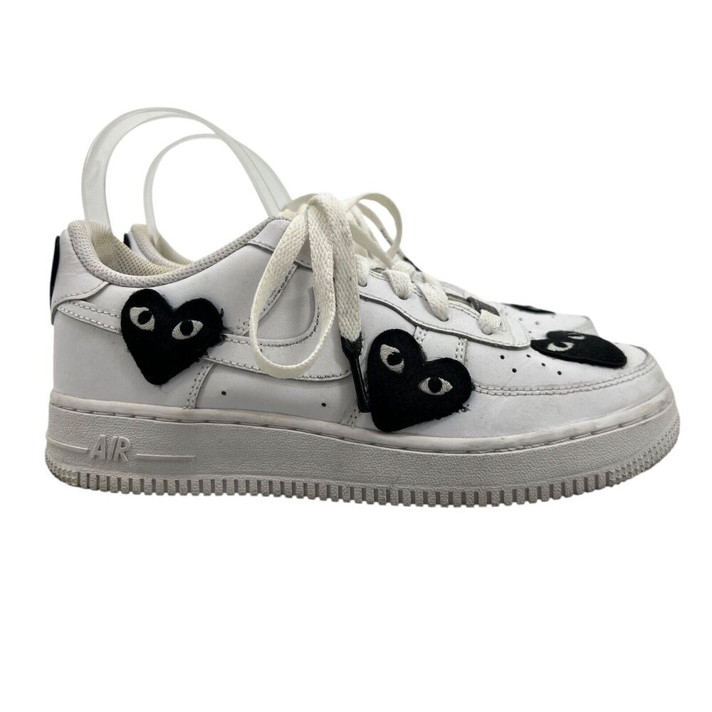 Nike Womens EU 38 Air Force 1 Shoes Comme des Garcons Sticker Logo Sneaker *READ